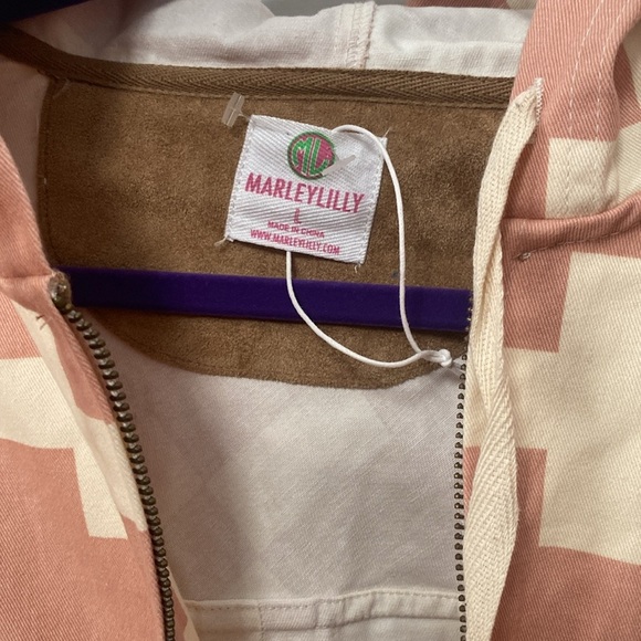 NWT MARLEYLILLY Hooded Aztec Shacket! Jacket hoodie fall warm Size Large NWOT - Picture 7 of 8